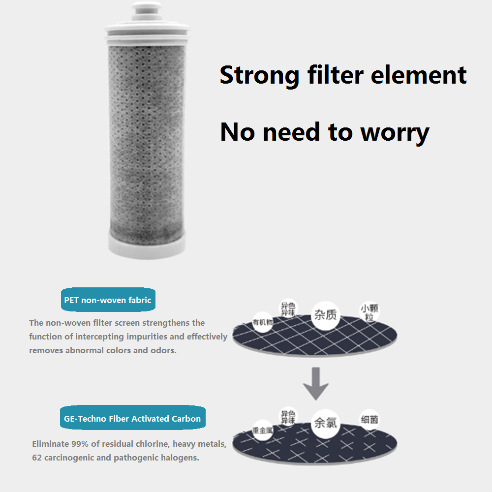 Hydrogen-rich negative ion shower filter